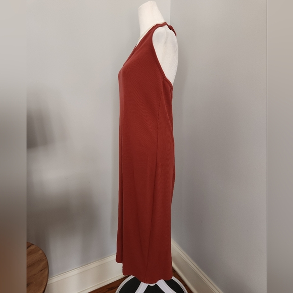 GAP Sleeveless Maxi Dress In Courtyard Brick L - Picture 2 of 9